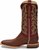 Side view of Justin Boot Mens Pascoe Cognac Full Quill